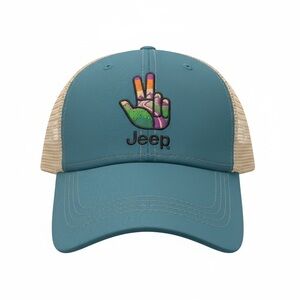 Jeep Blue and White Cap